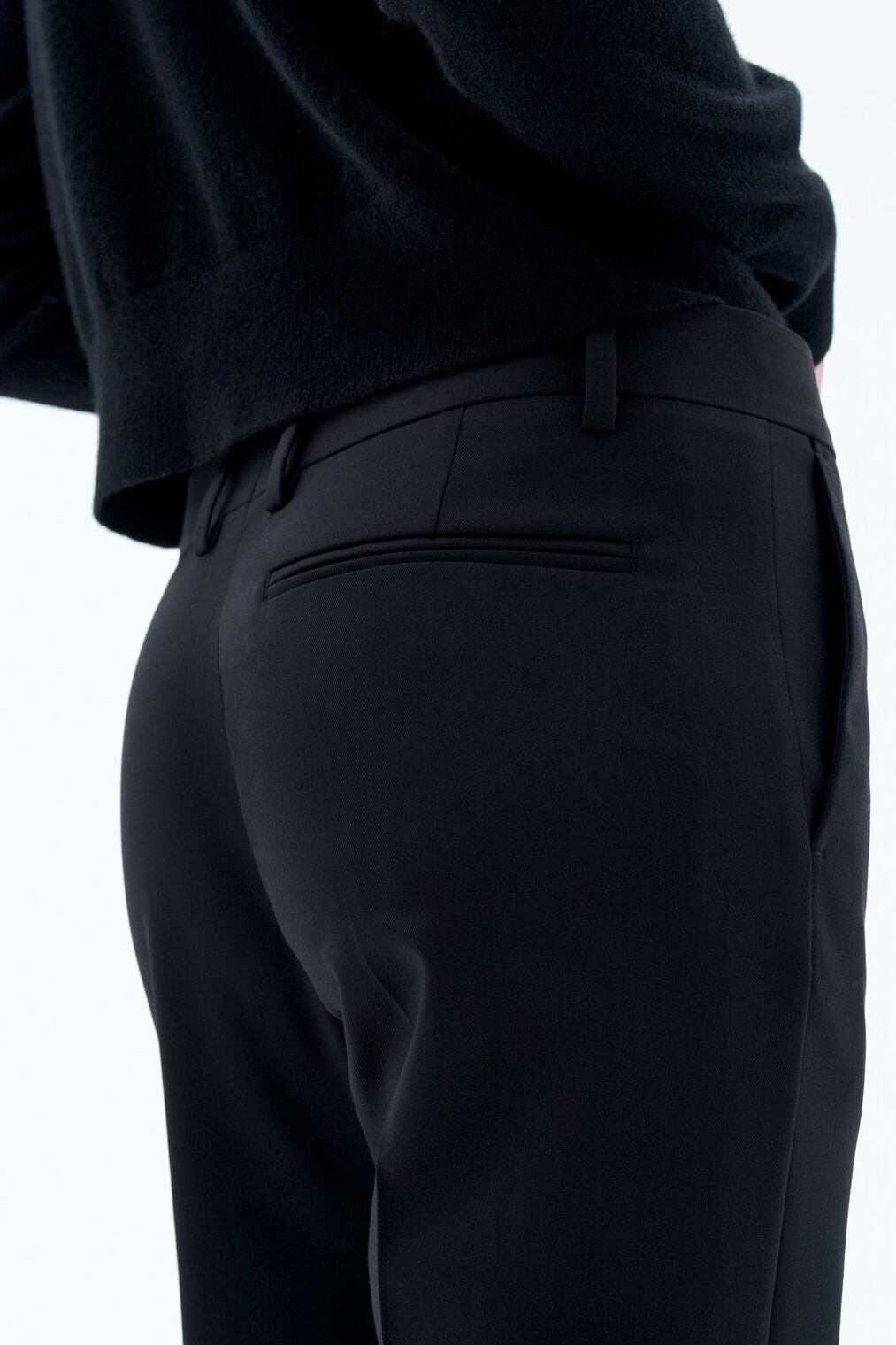 Bootcut trousers in black