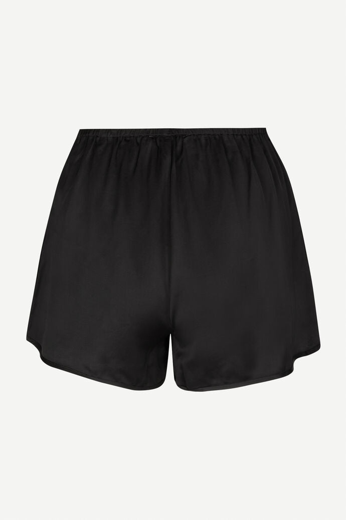 Satin shorts in black