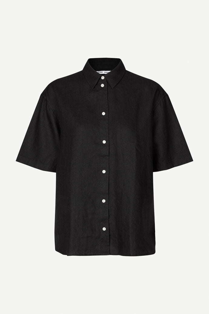 Salarika linen shirt in black