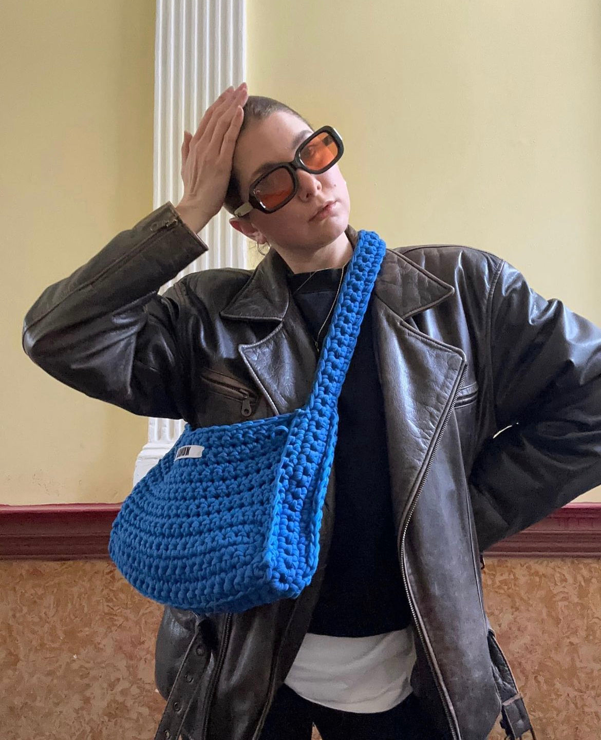 Crochet bag by LANUK studios - blue