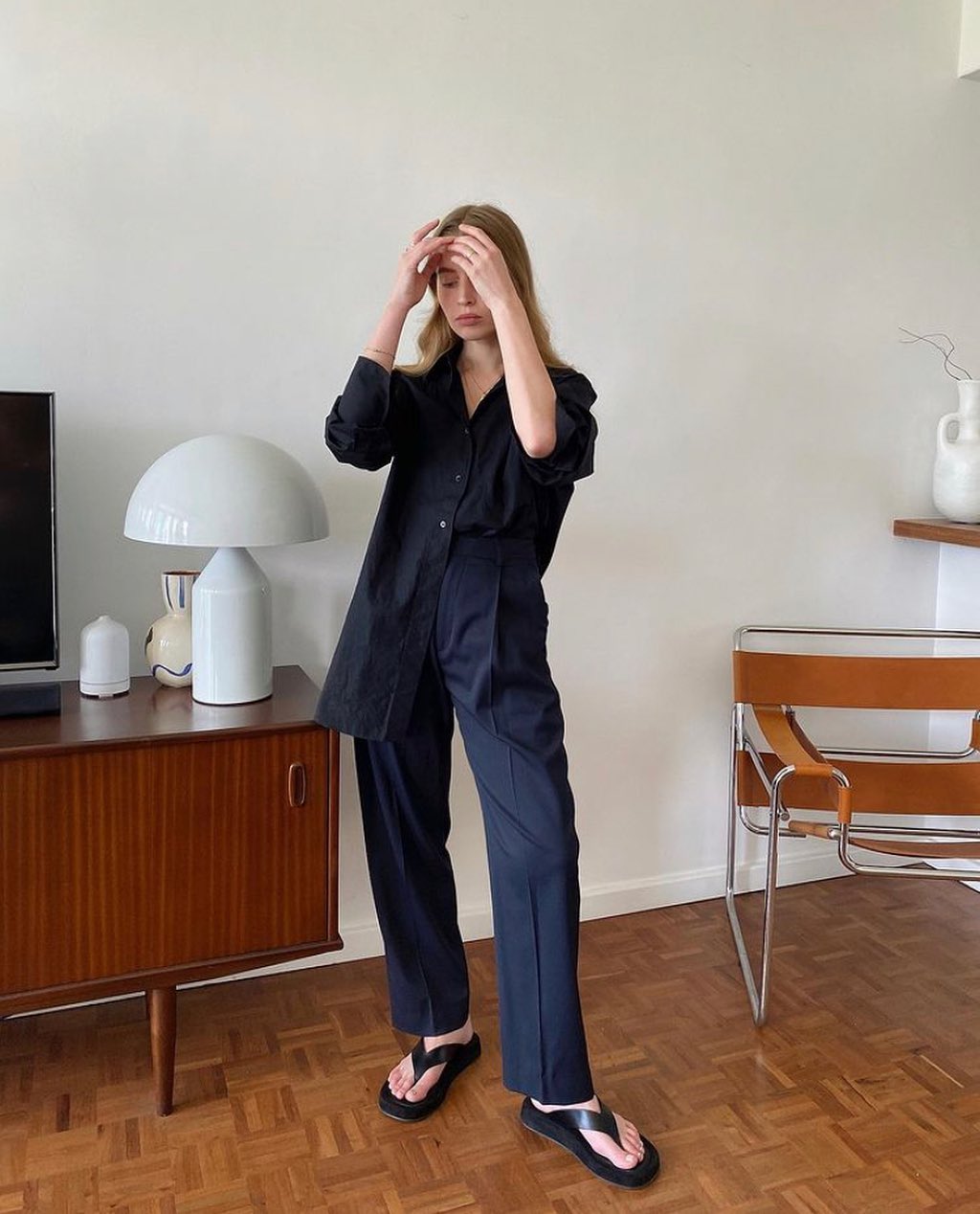 FILIPPA K JULIE TROUSER IN DEEP BLUE - Main Image