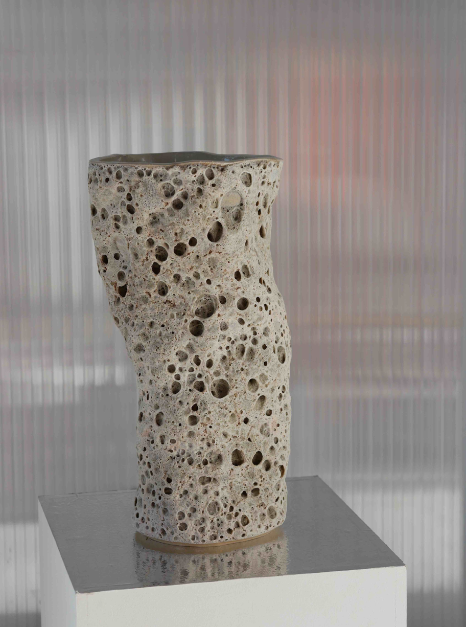 Lunar vase large in white by Hap Ceramics
