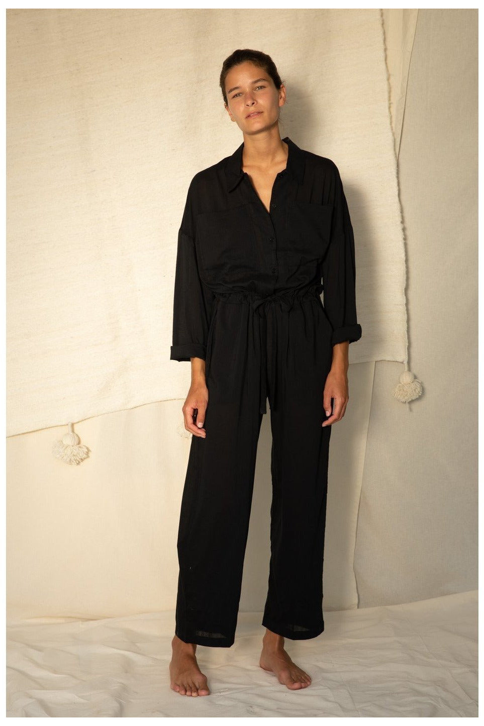 CAN PEP REY EMILY JUMPSUIT IN BLACK