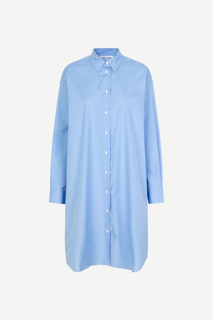 Long shirt dress in light blue