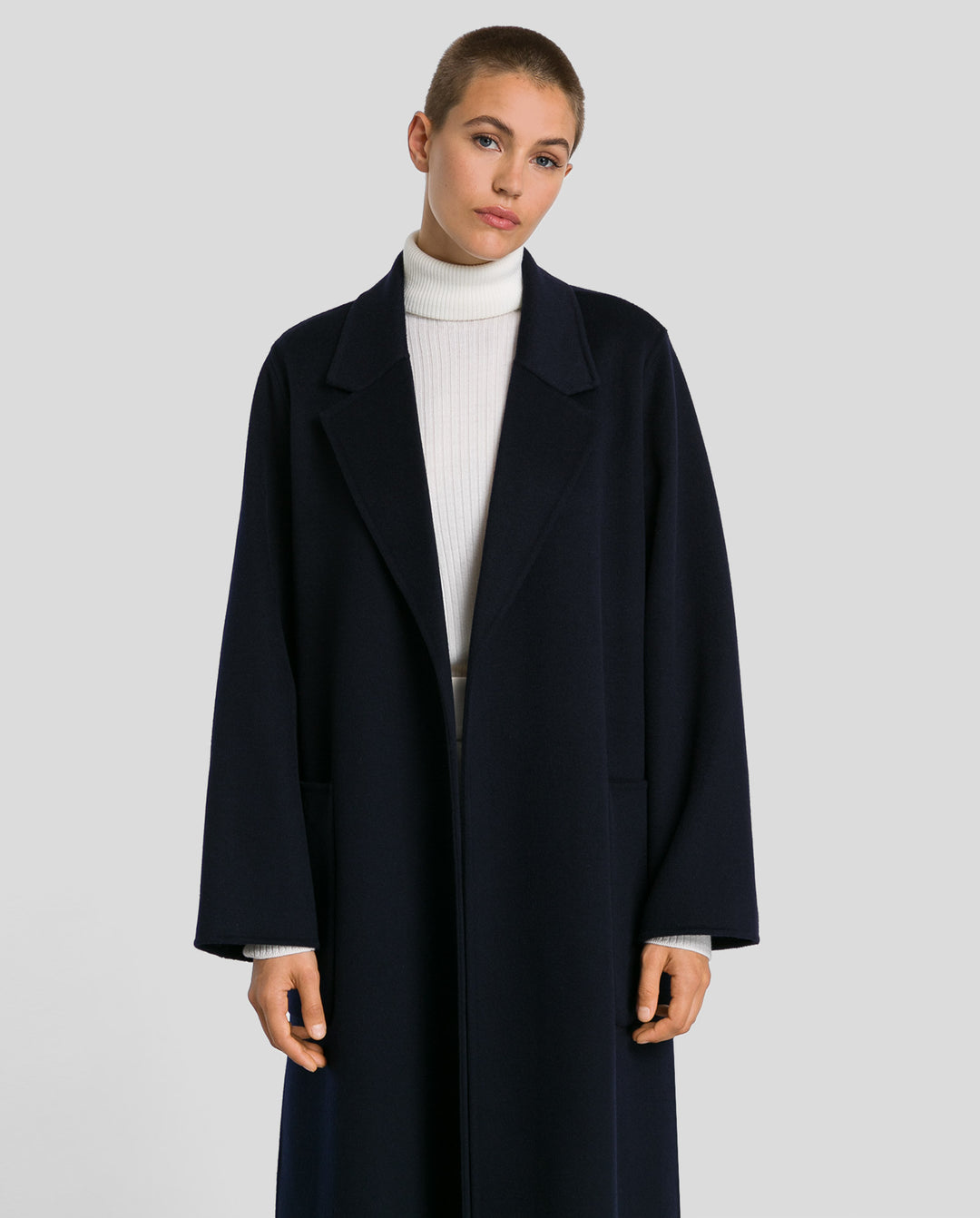 Celia coat in navy blue – BEYOND STUDIOS