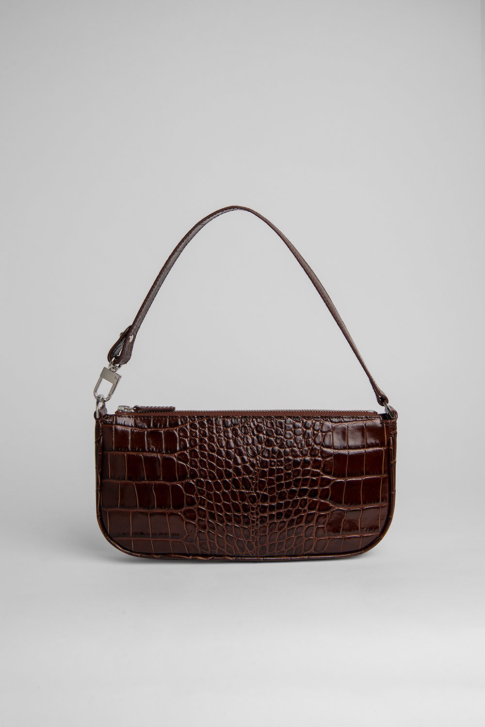 BY FAR RACHEL NUTELLA CROCO EMBOSSED LEATHER