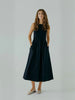 Petra midi dress in black