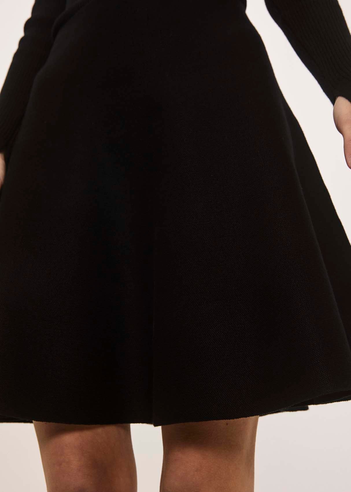 Als short knit skirt in black