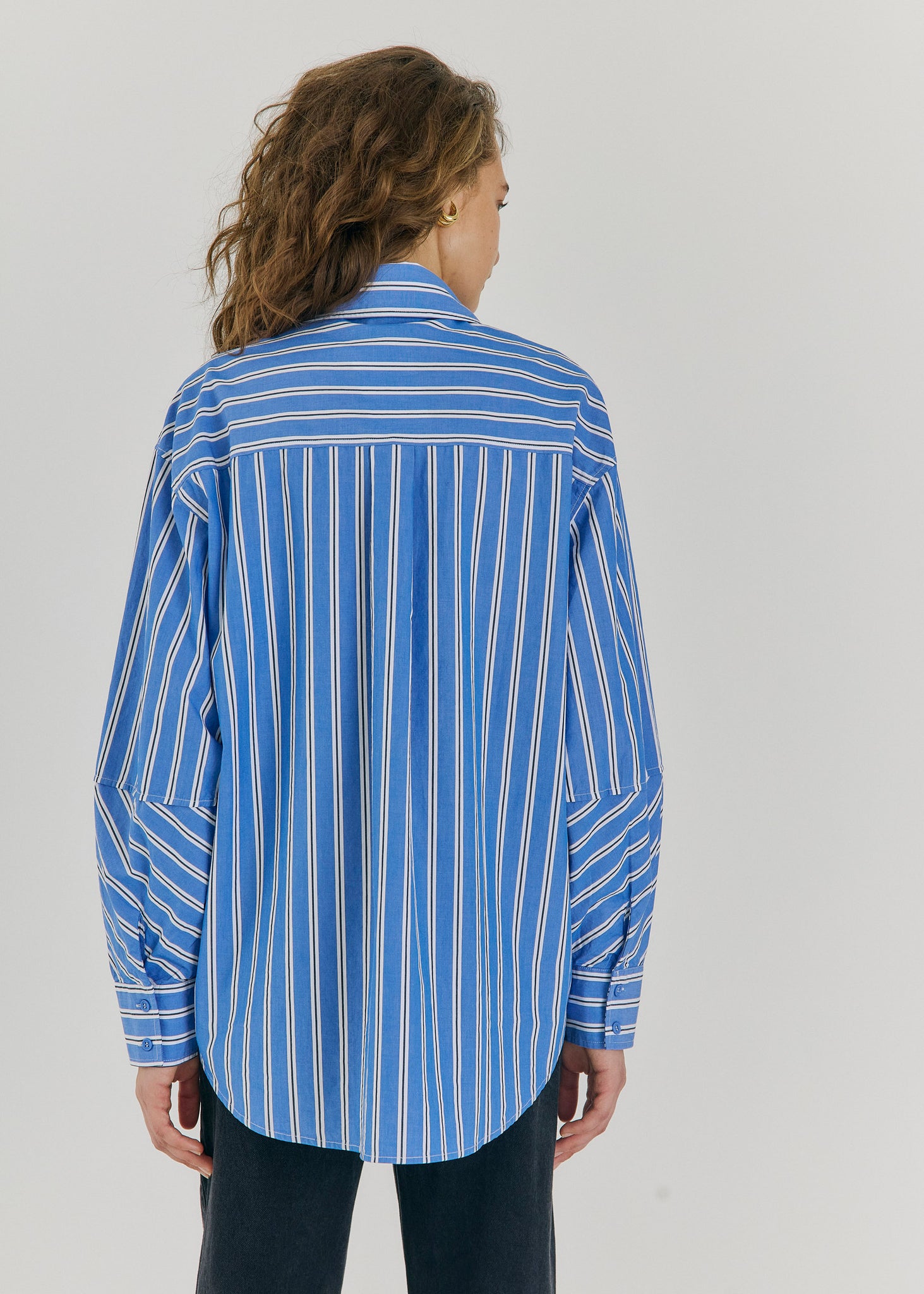 Nicci shirt in off-white stripe
