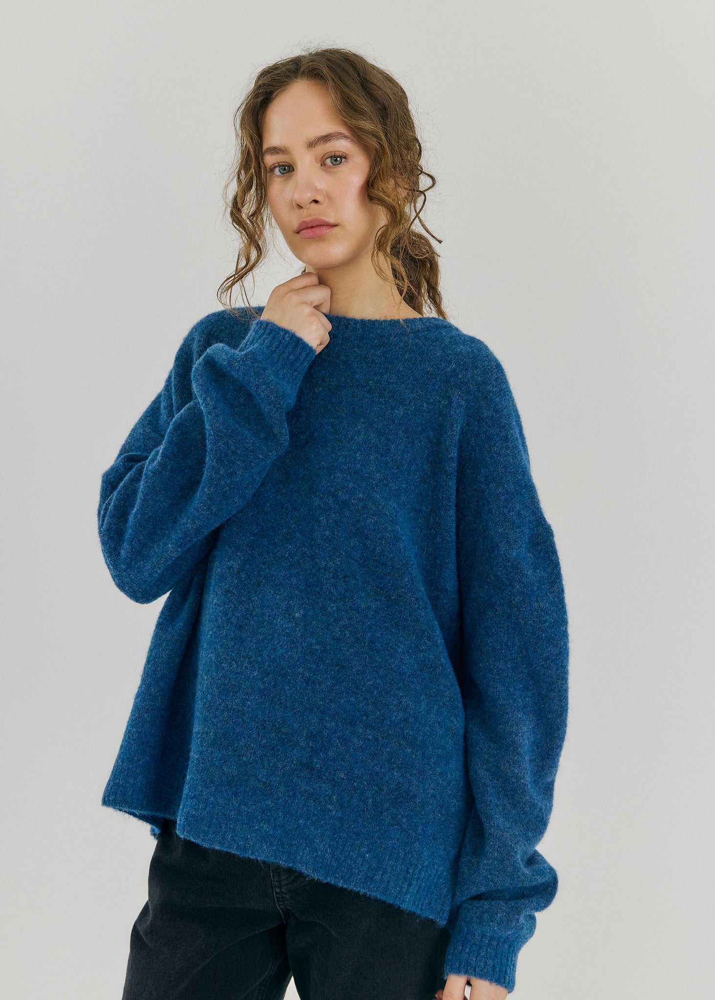 Halli knit top in teal