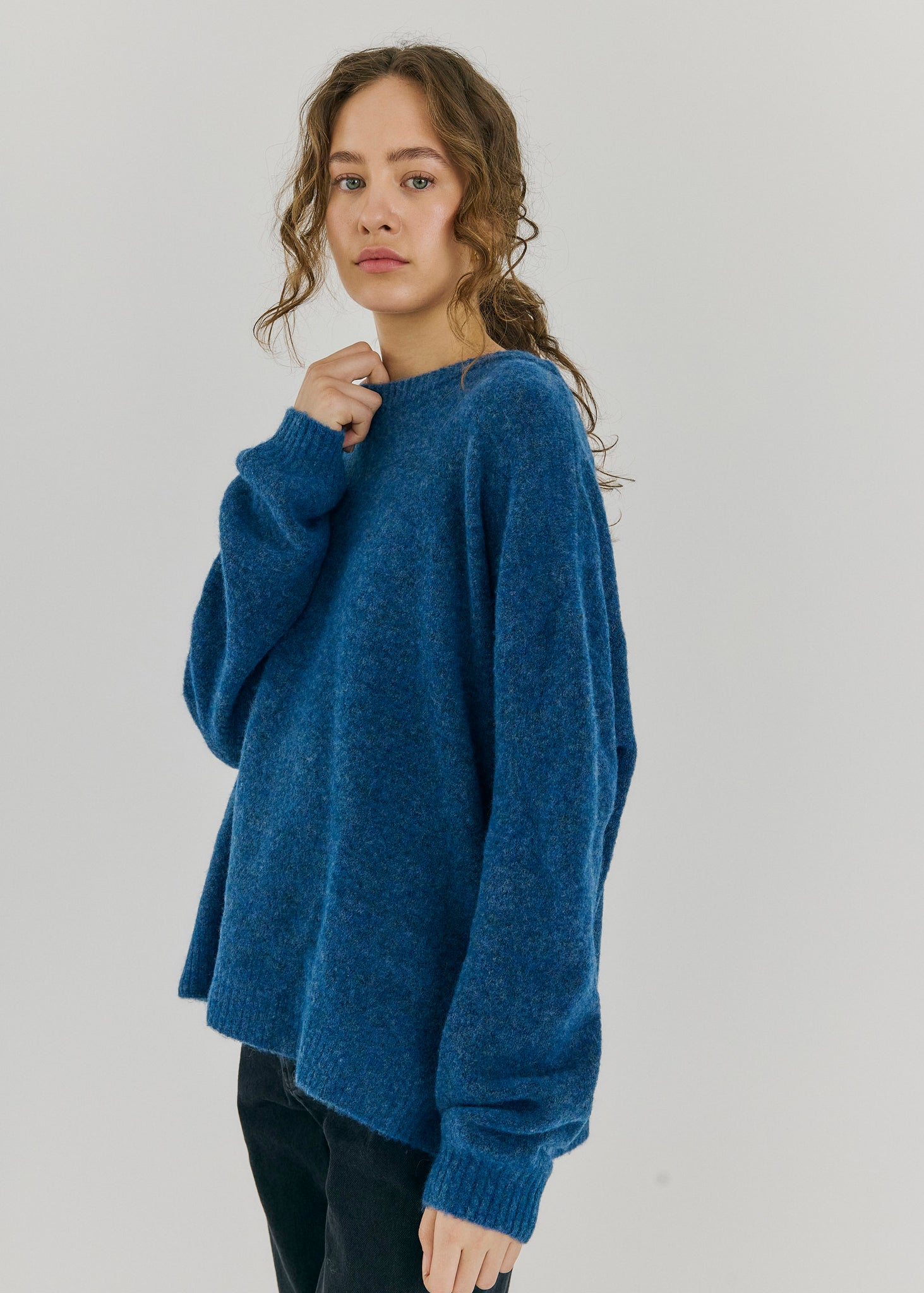 Halli knit top in teal