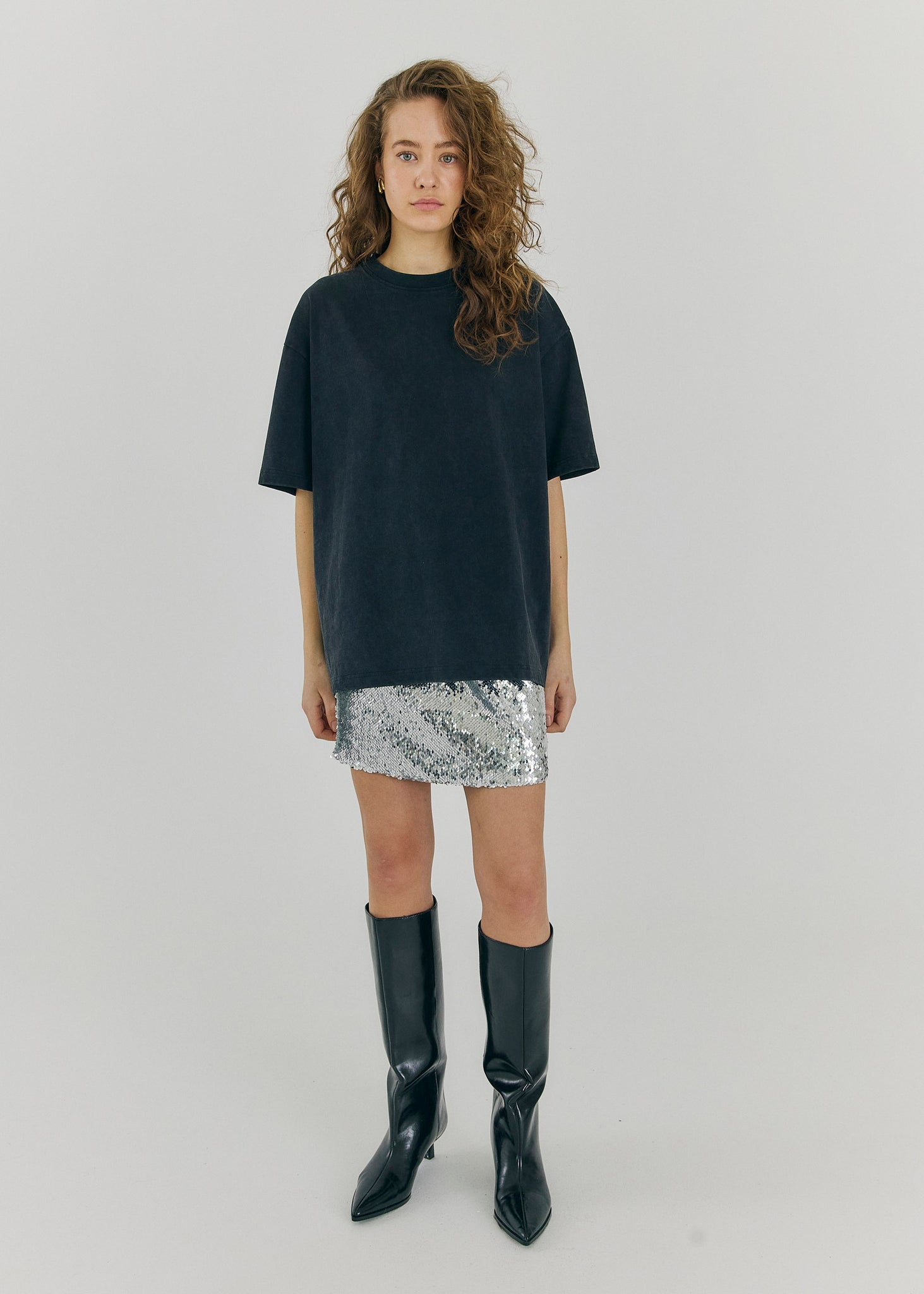 Emma mini skirt in silver