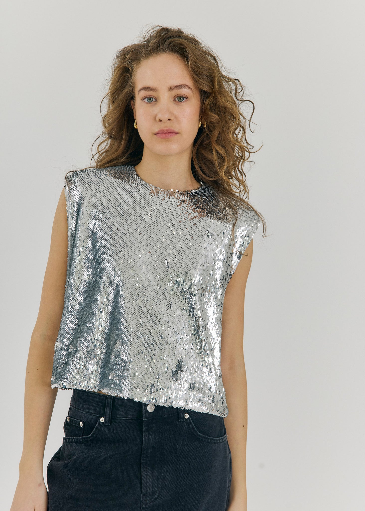 Emma SL top in silver