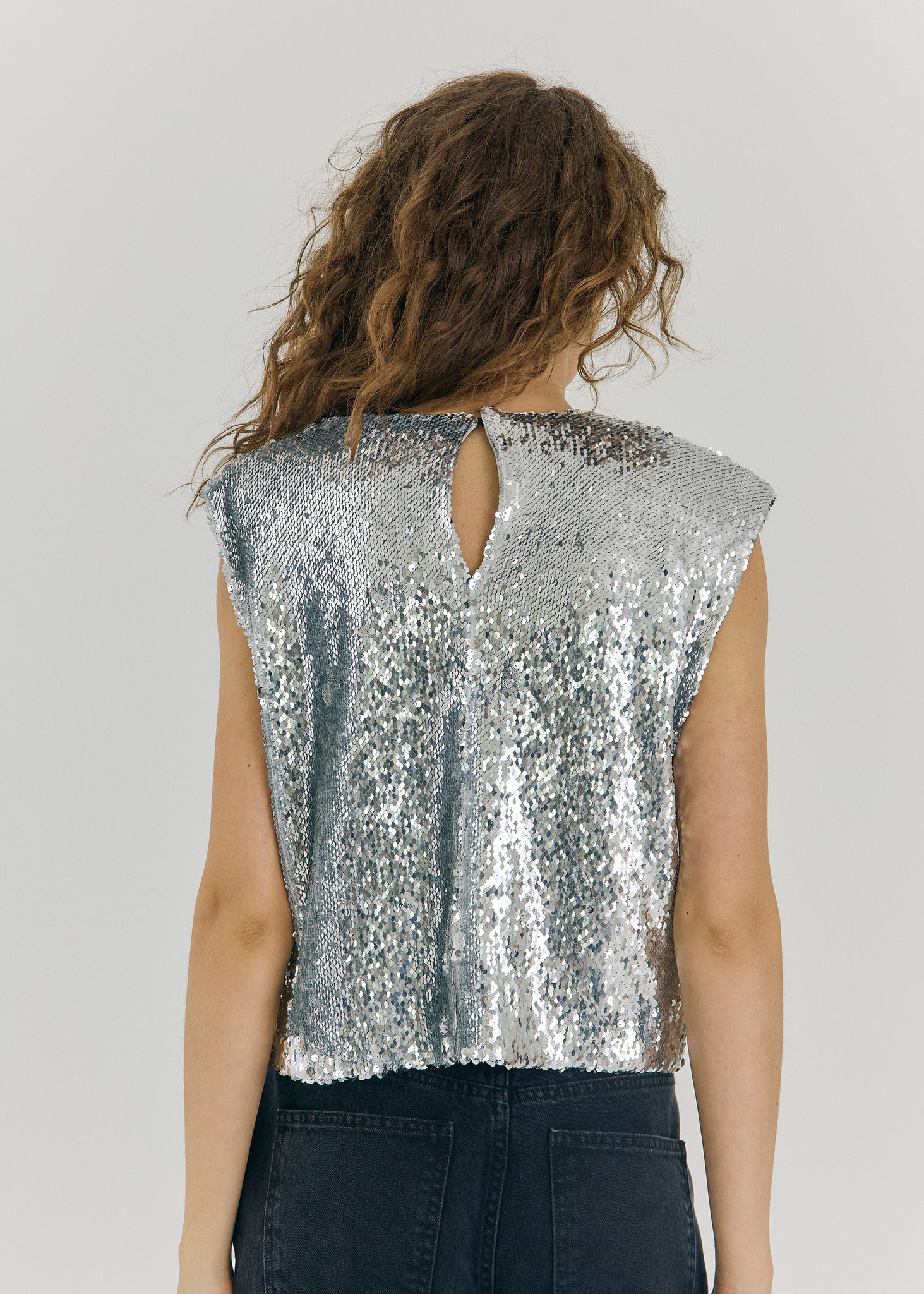 Emma SL top in silver