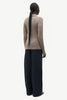 Sanelo zip cardi in lead gray mel.