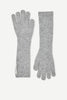Sarue long gloves in grey mel.