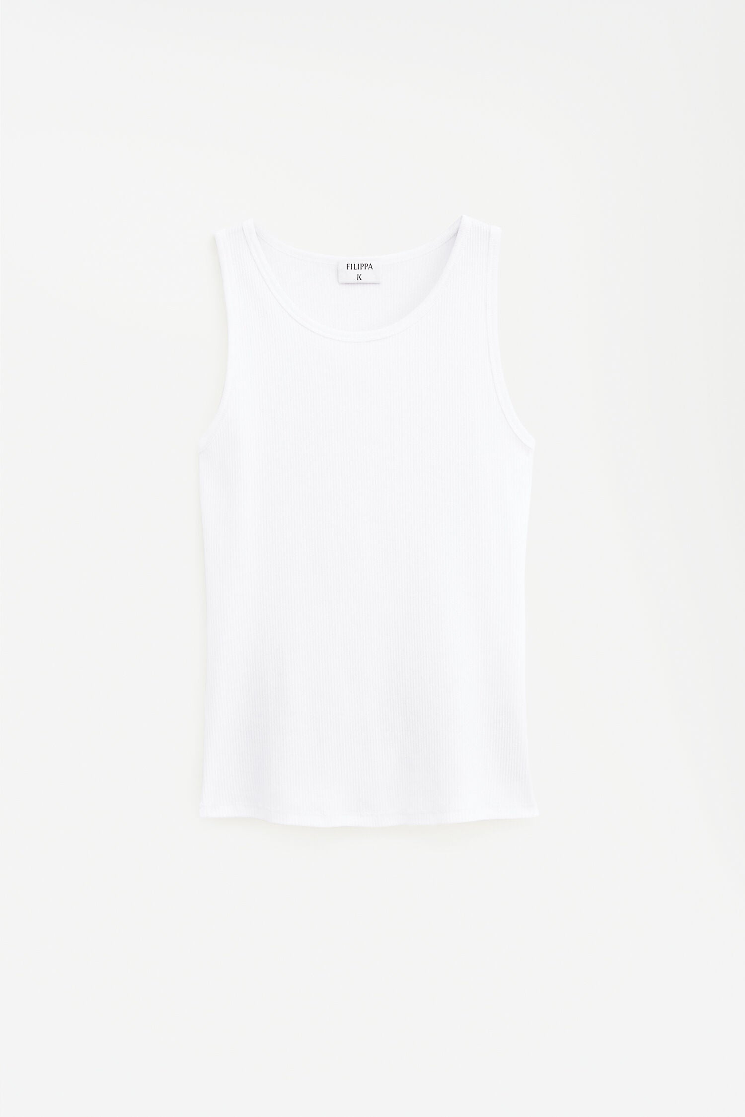 Fine rib top in white – BEYOND STUDIOS