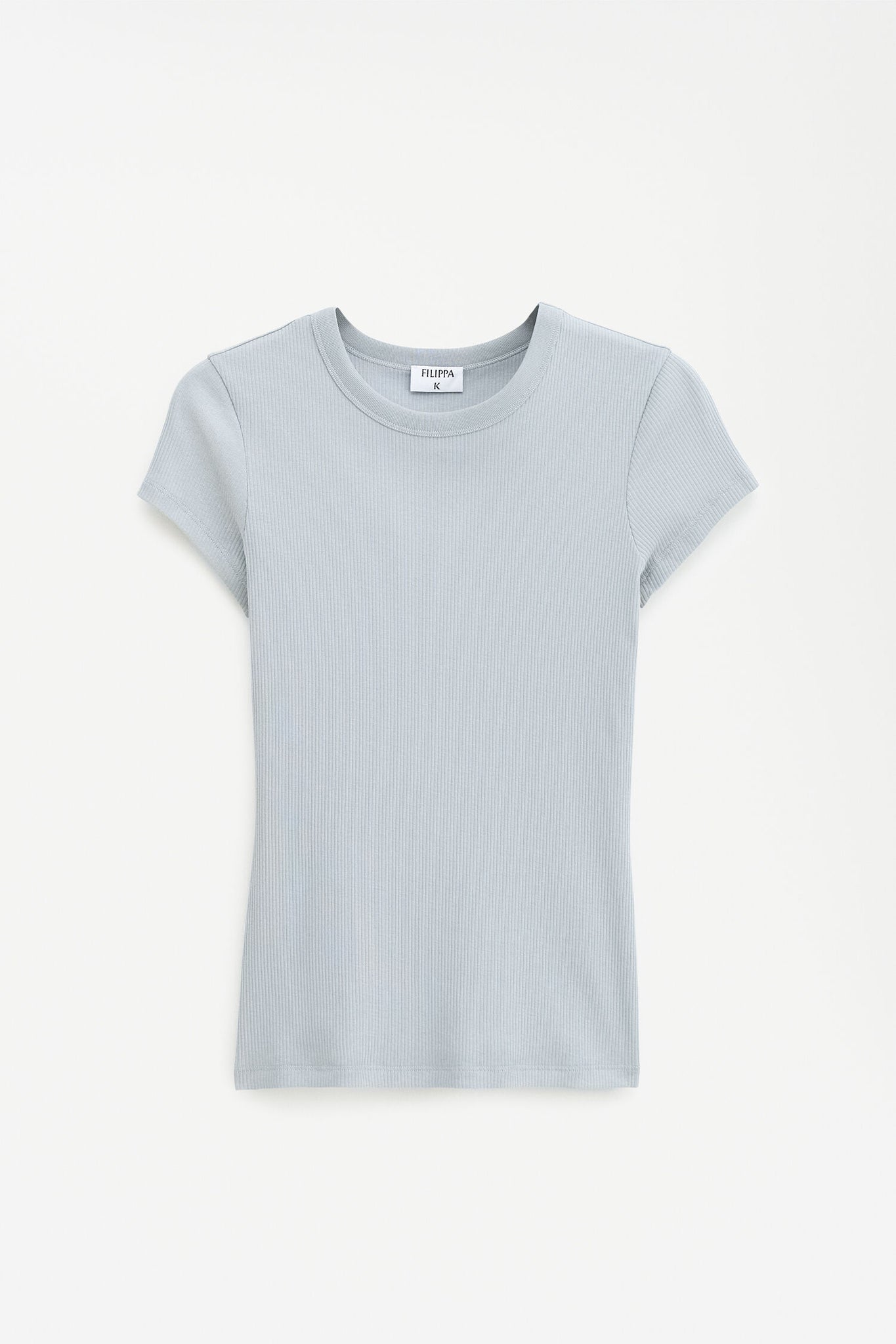 Fine rib tee in thunderstorm by Filippa K