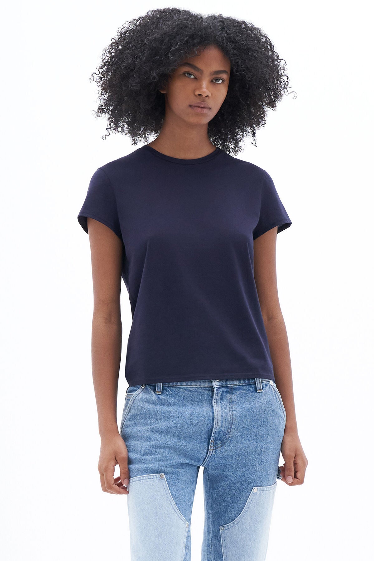 Soft cotton tee in navy