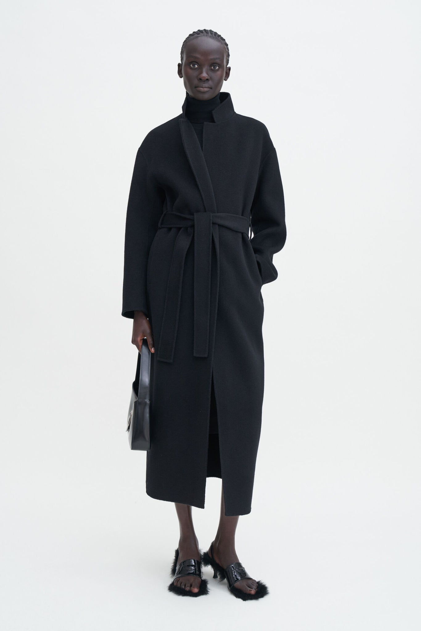 Alexa wool coat in black by Filippa K