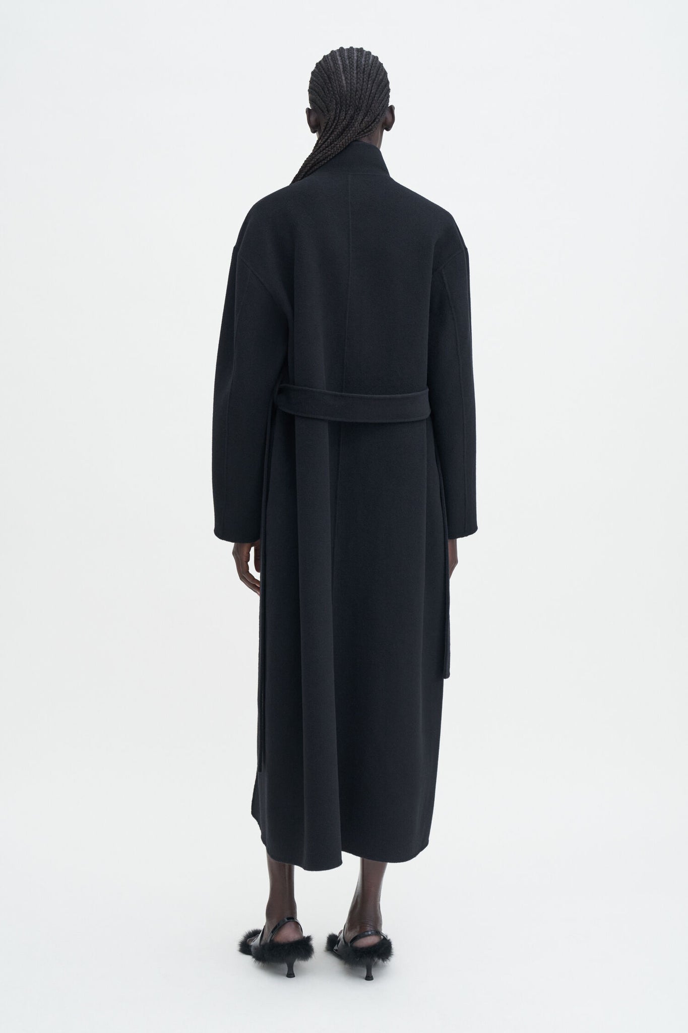 Alexa wool coat in black by Filippa K