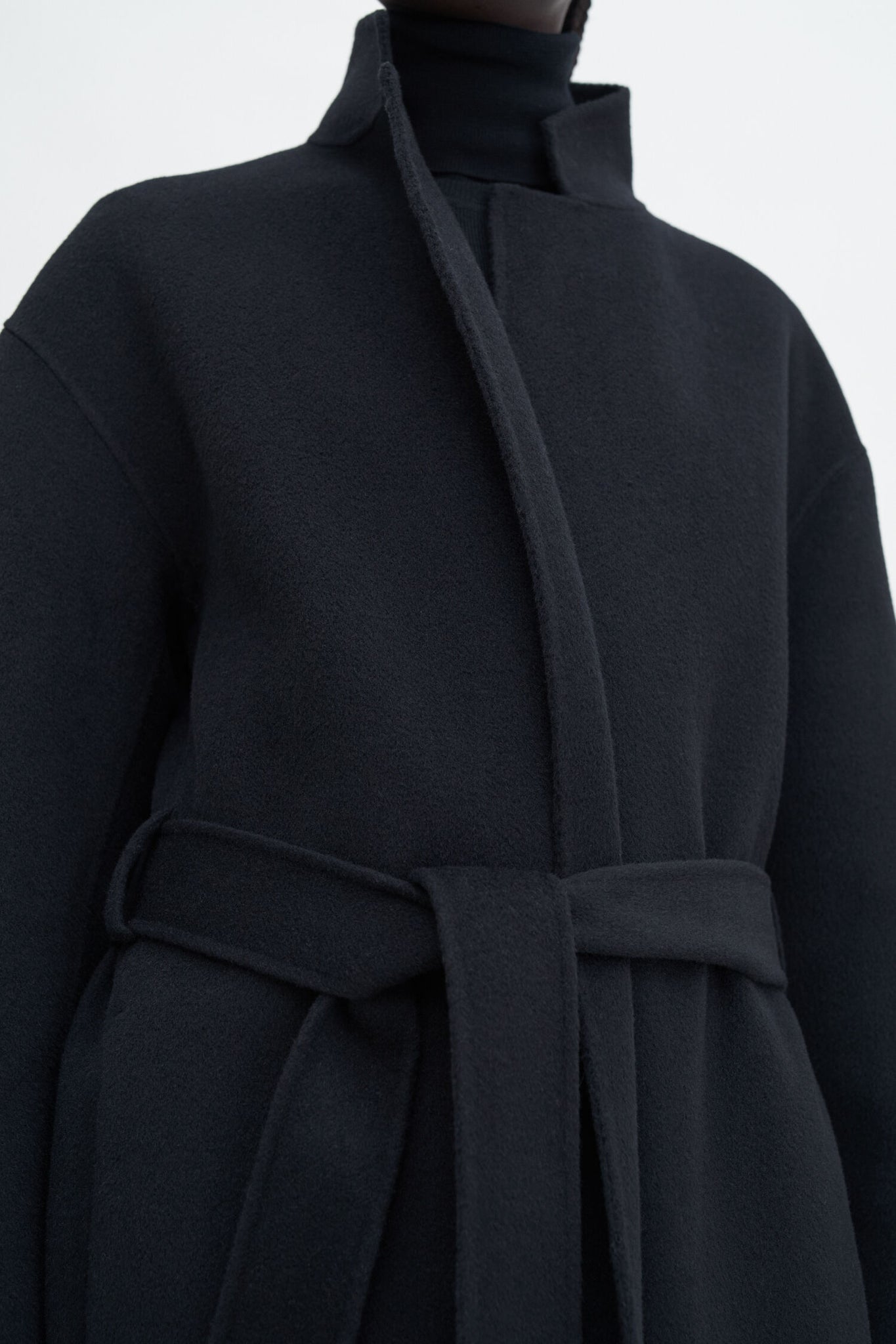 Alexa wool coat in black by Filippa K