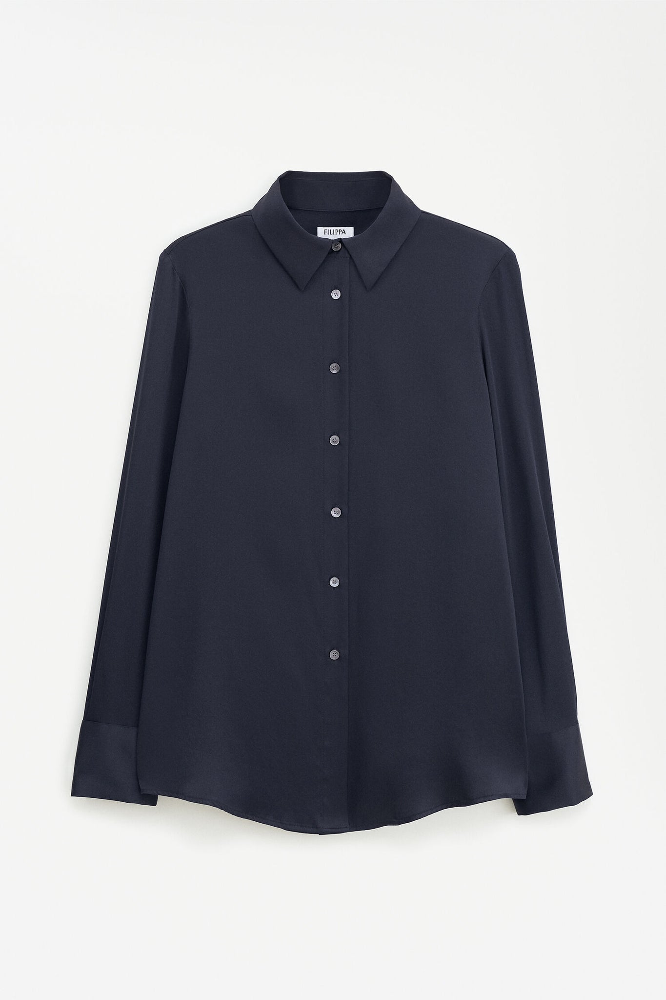 Eira silk shirt in navy