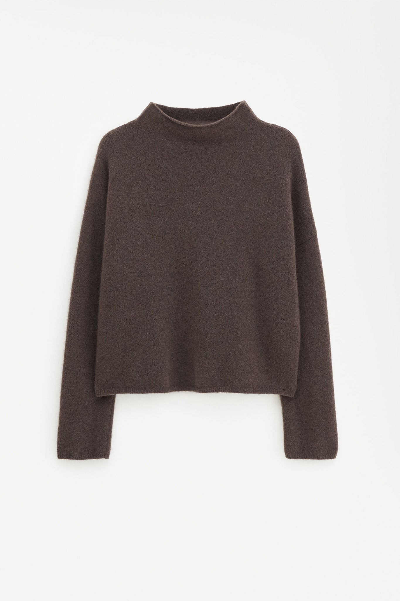 Mika yak funnelneck sweater in brown by Filippa K