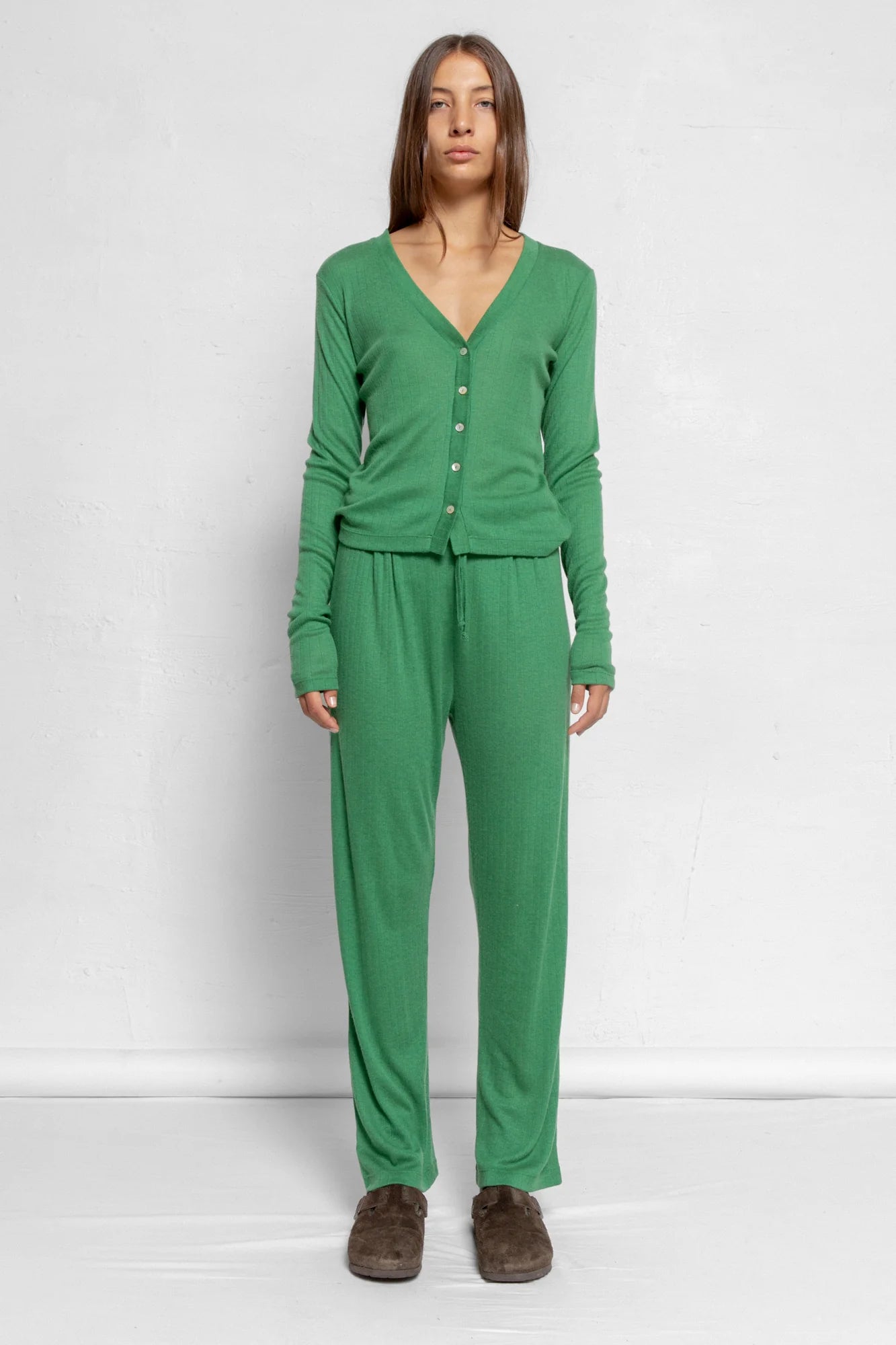 Slim cardigan yara in green by can pep rey