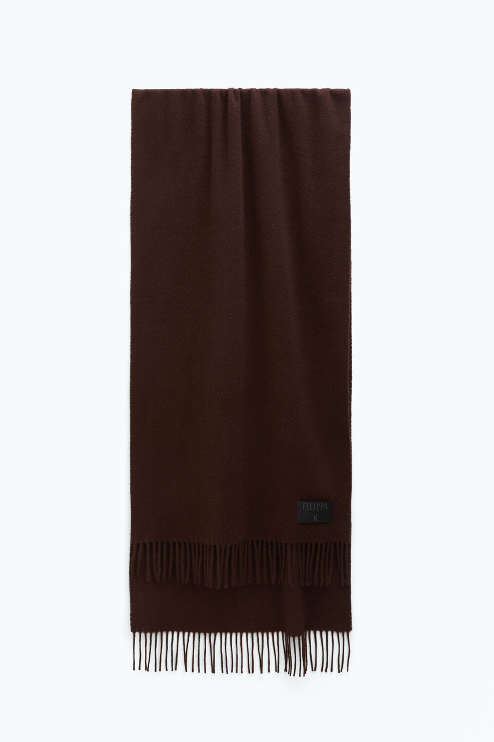 Cashmere blend scarf in dark chocolate