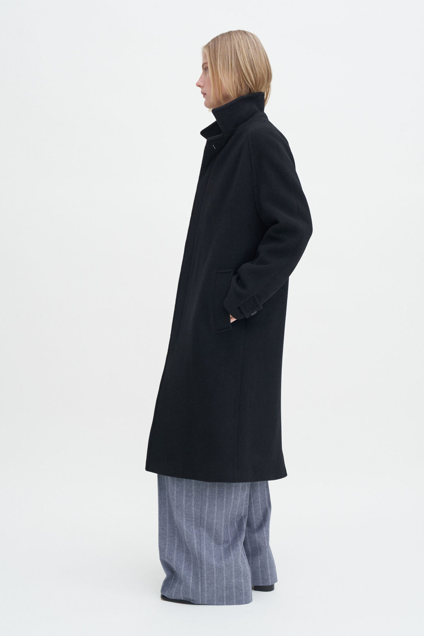 Wool Carcoat in black by Filippa K