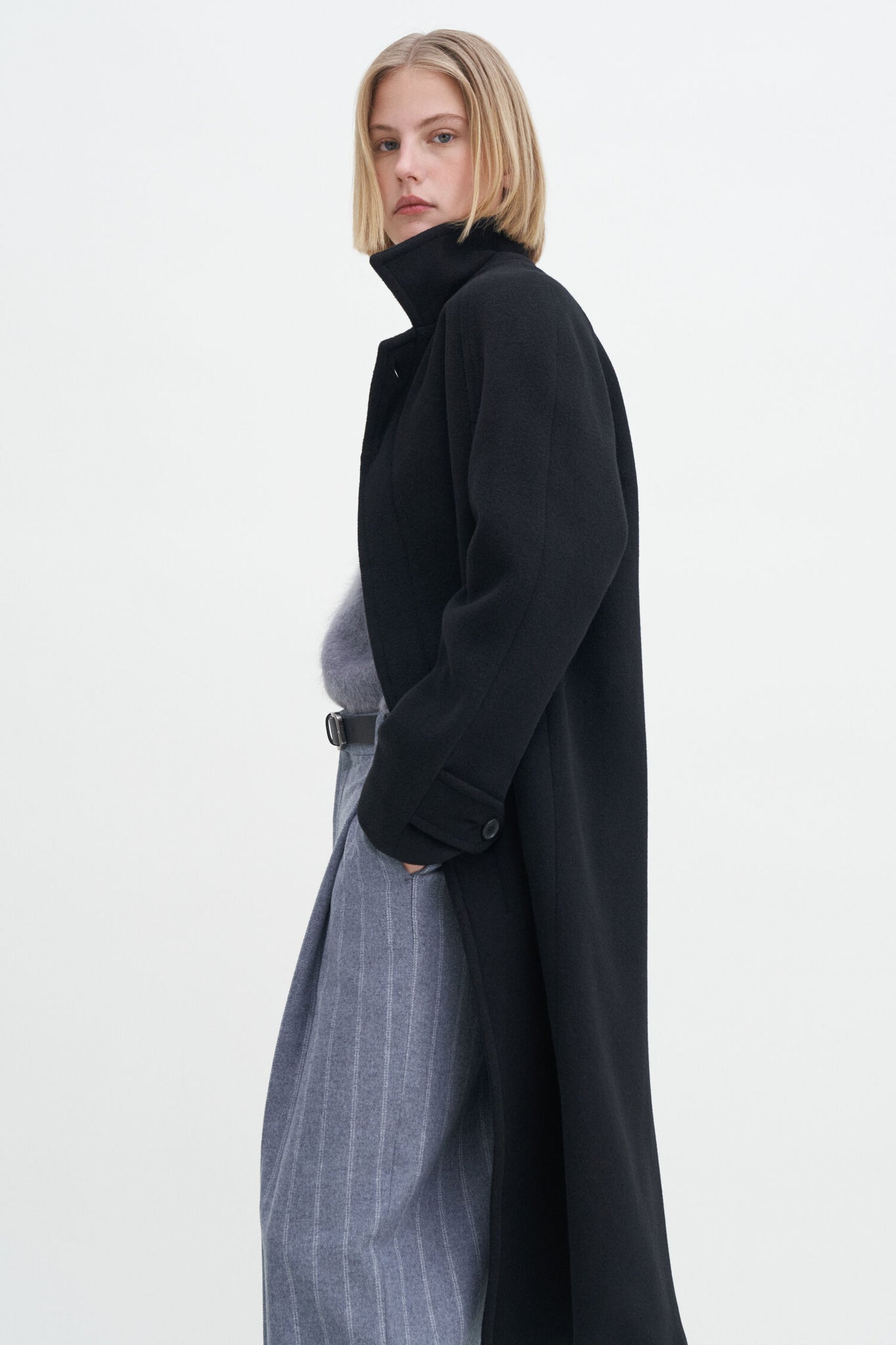 Wool Carcoat in black by Filippa K