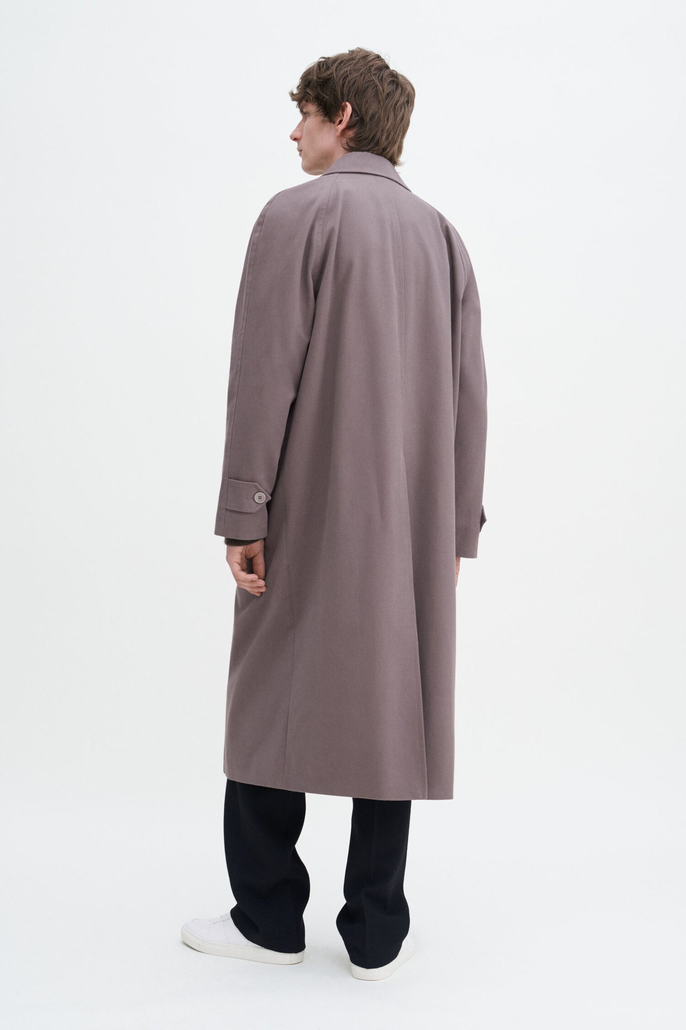 Cotton garbardine coat in beige by Filippa K