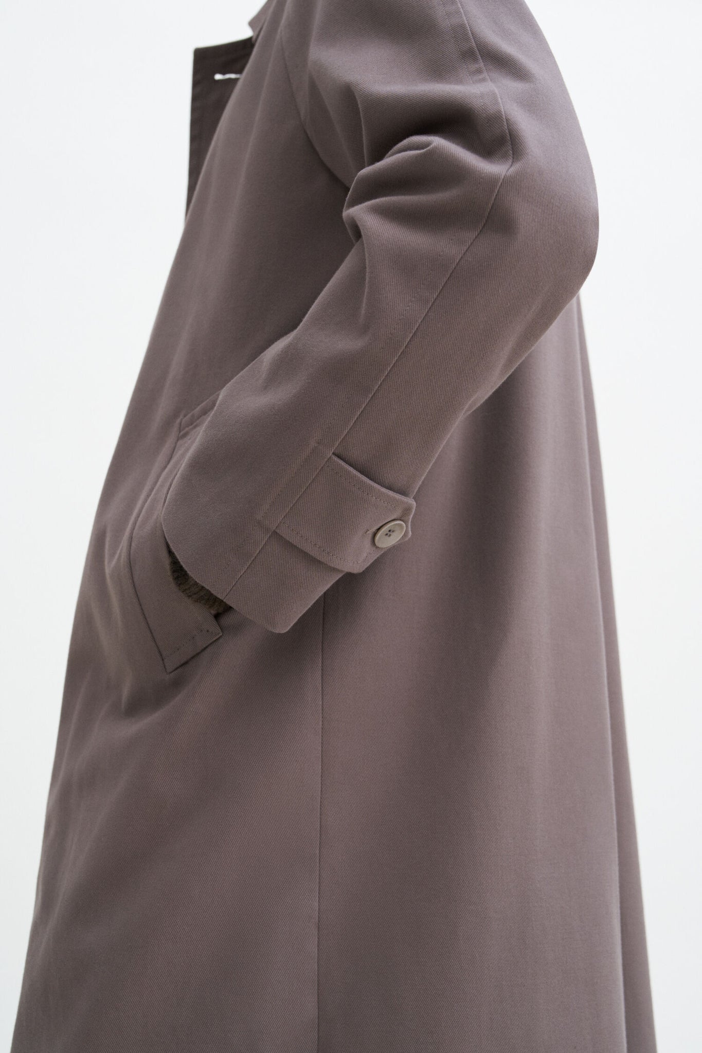 Cotton garbardine coat in beige by Filippa K