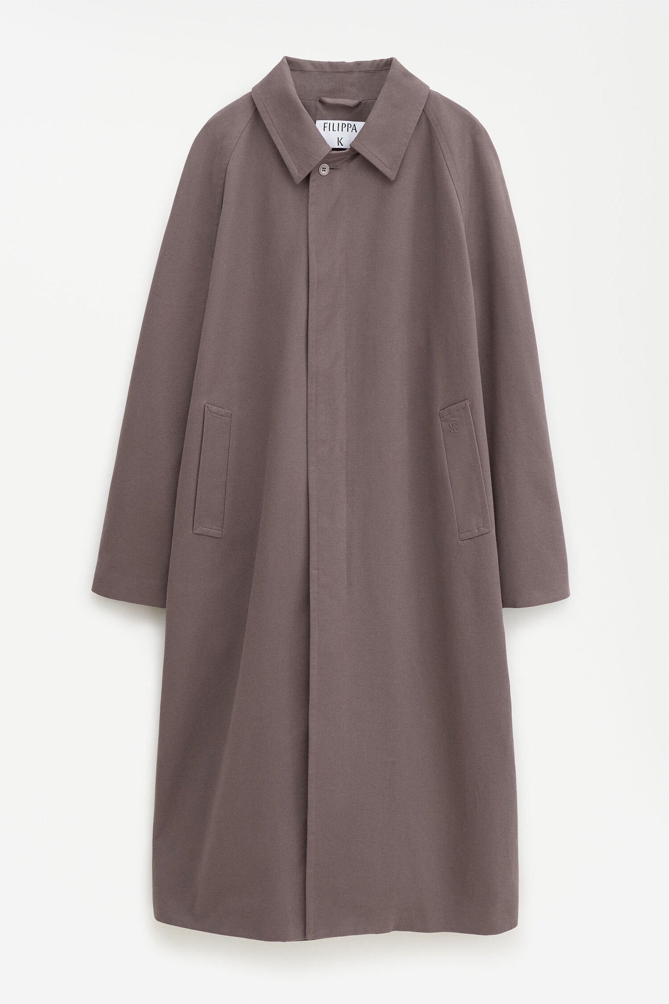 Cotton garbardine coat in beige by Filippa K