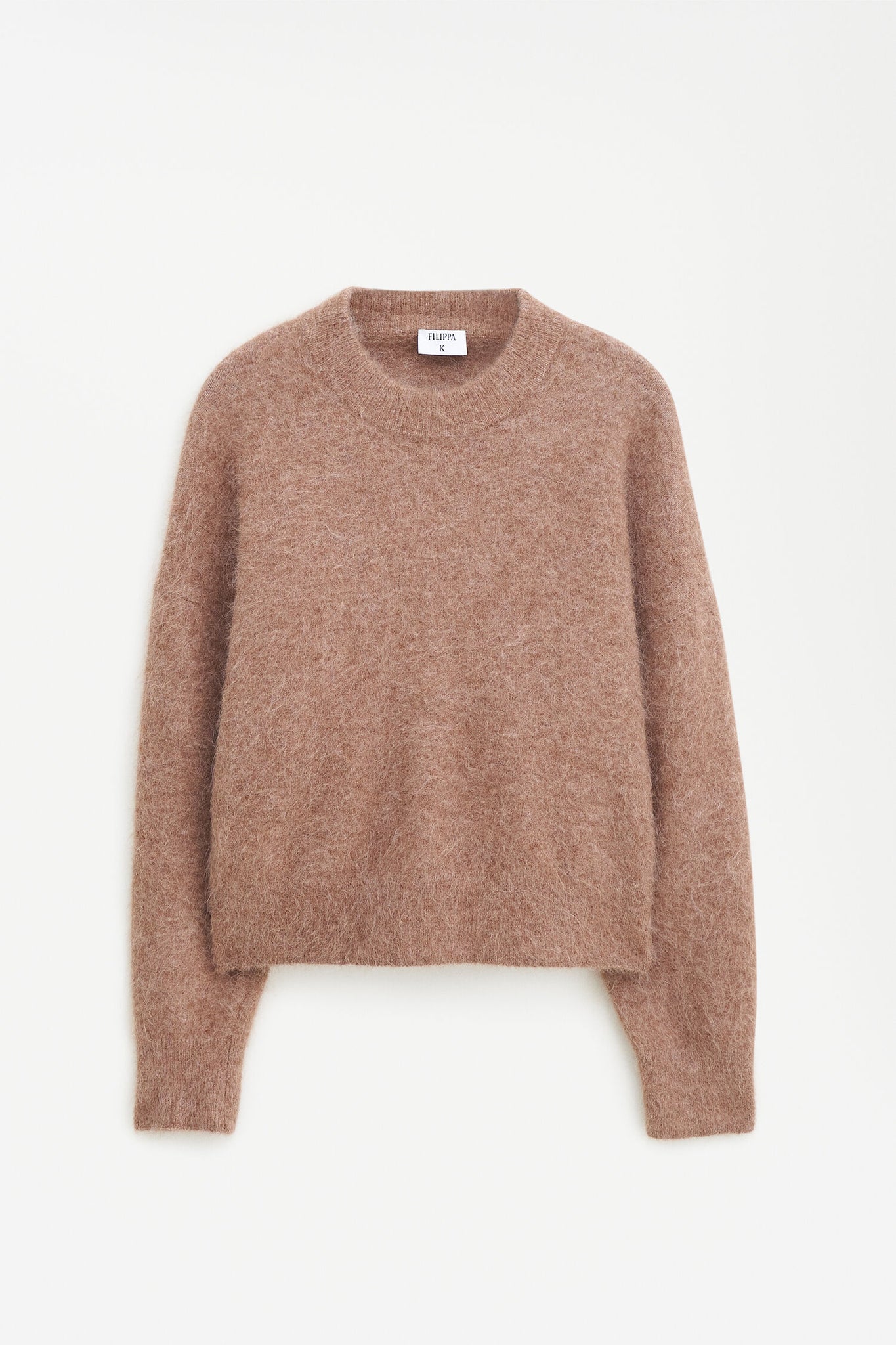 Fluffy sweater in dark beige by Filippa K