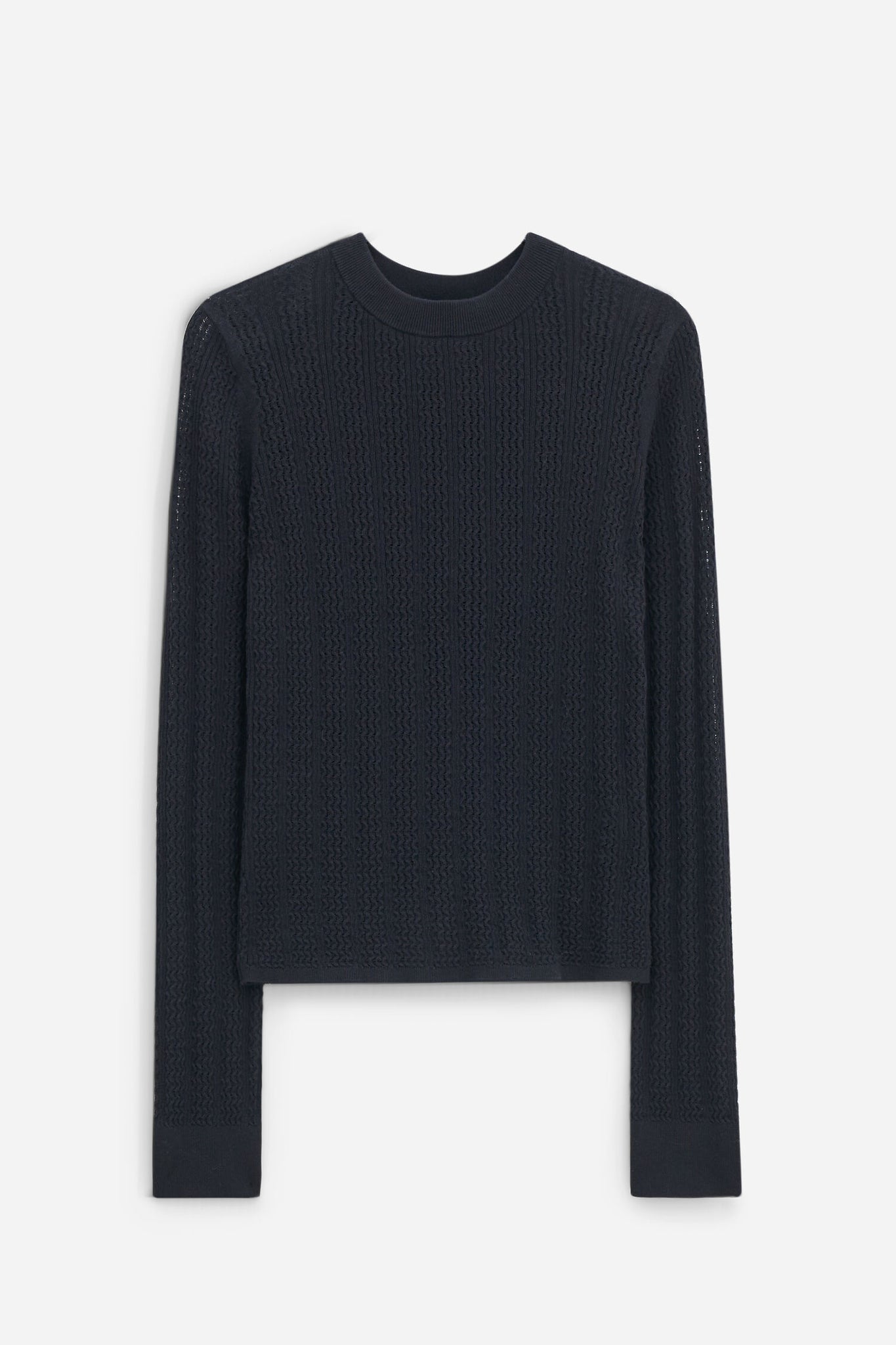 Lace knit top in black by Filippa K