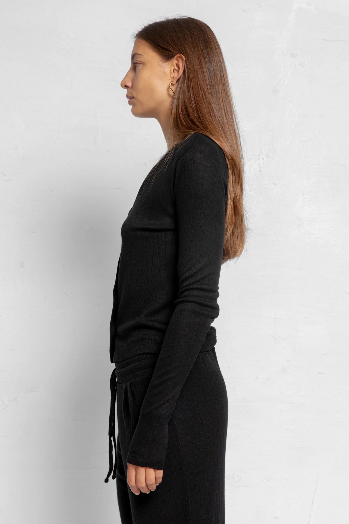 Slim cardigan yara in black by can pep rey