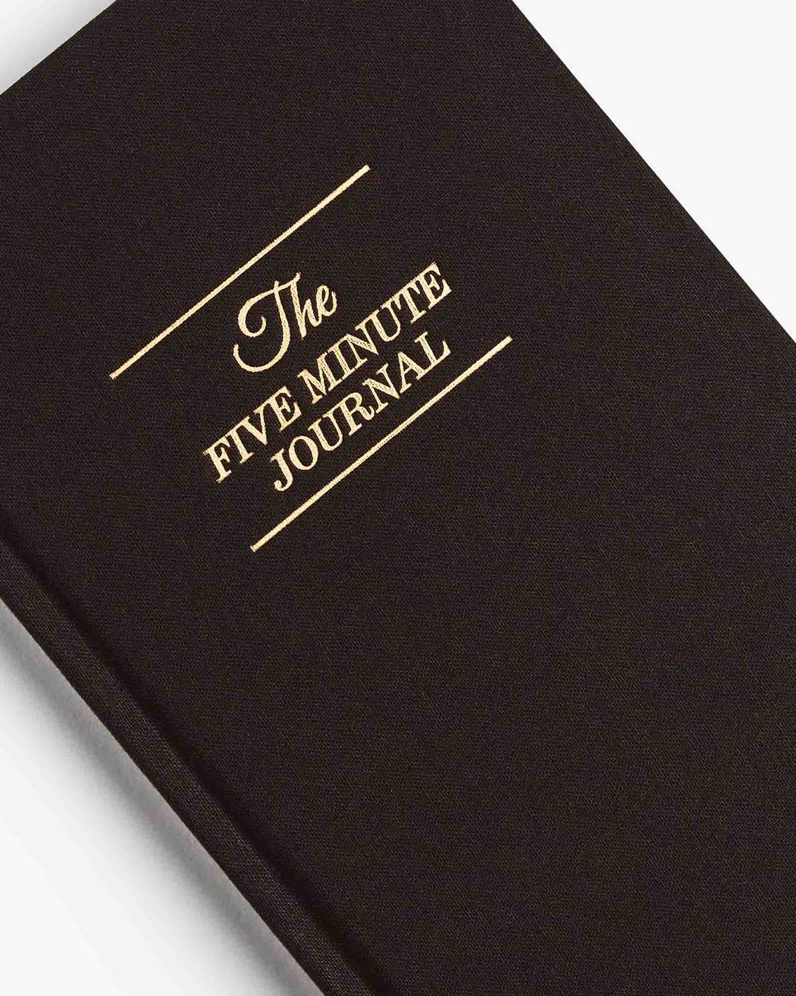 The five minute journal in bold black