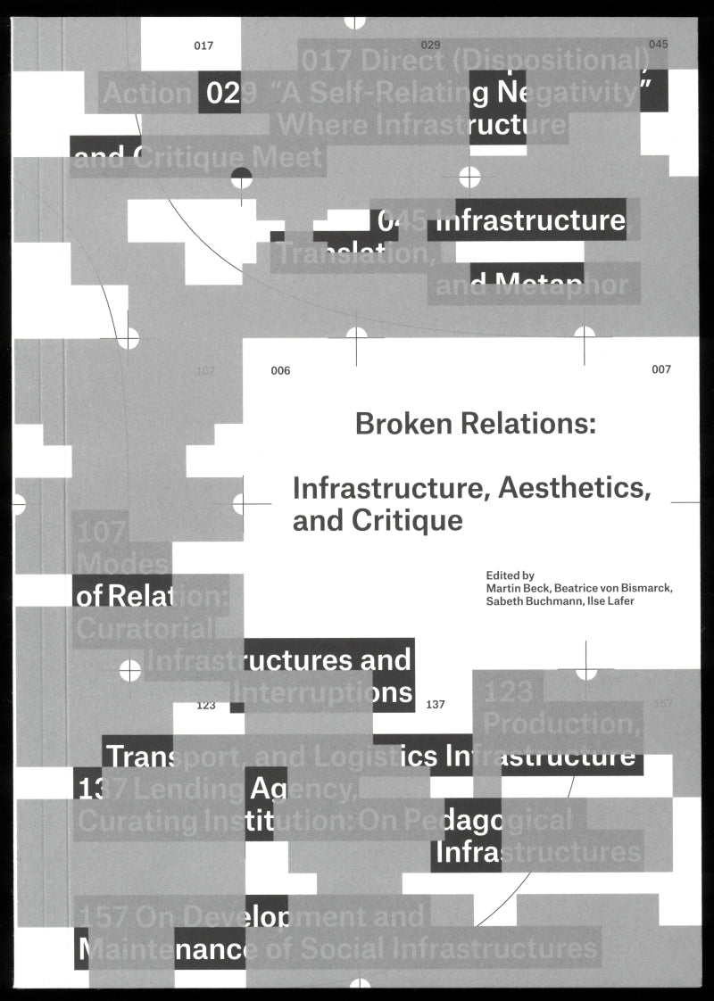 Broken relations, infrastructure, aesthetics, and critique by Martin Beck, Beatrice von Bismarck, Sabeth Buchmann, Ilse Lafer