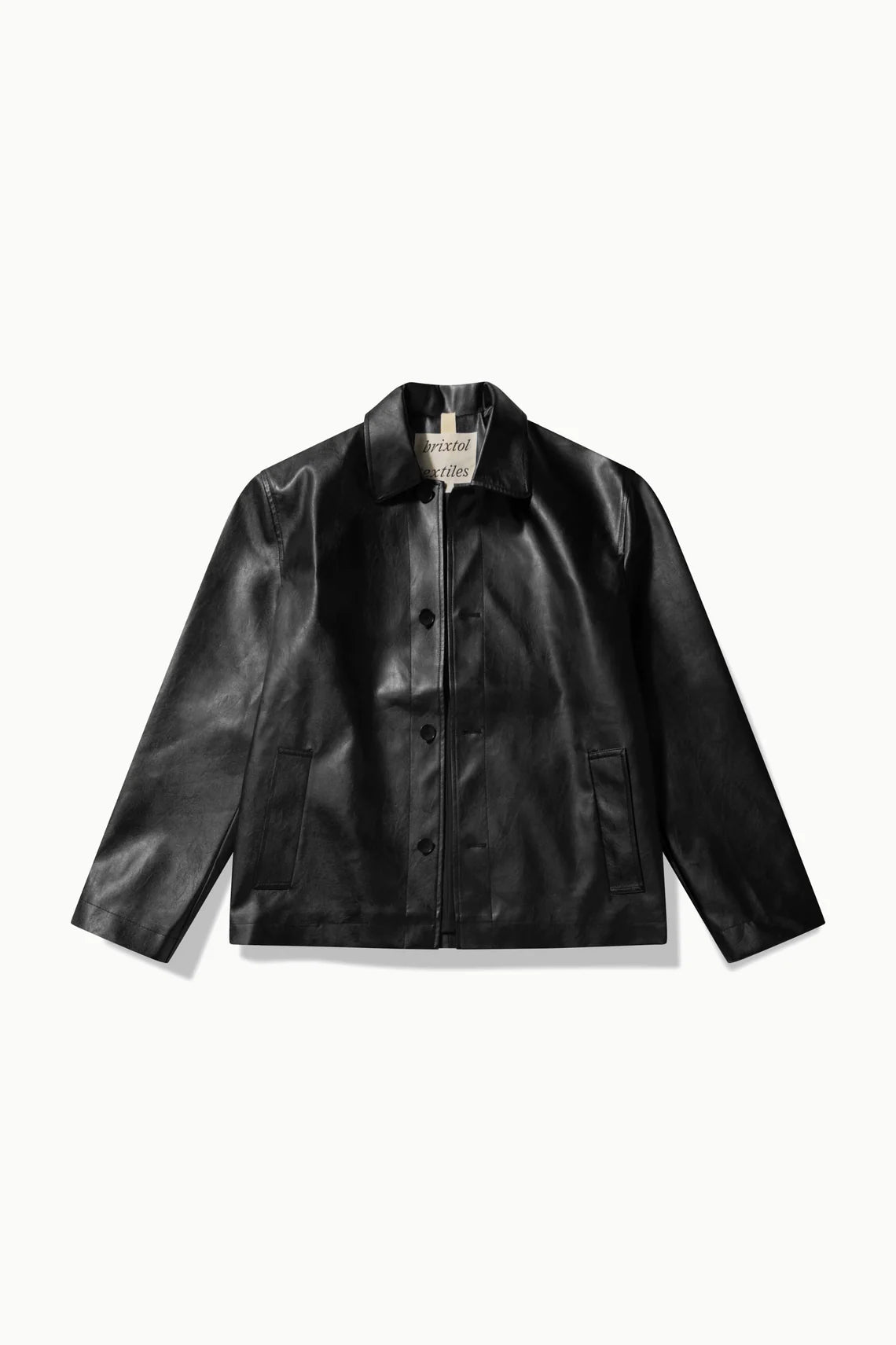 Alfred faux leather jacket in black