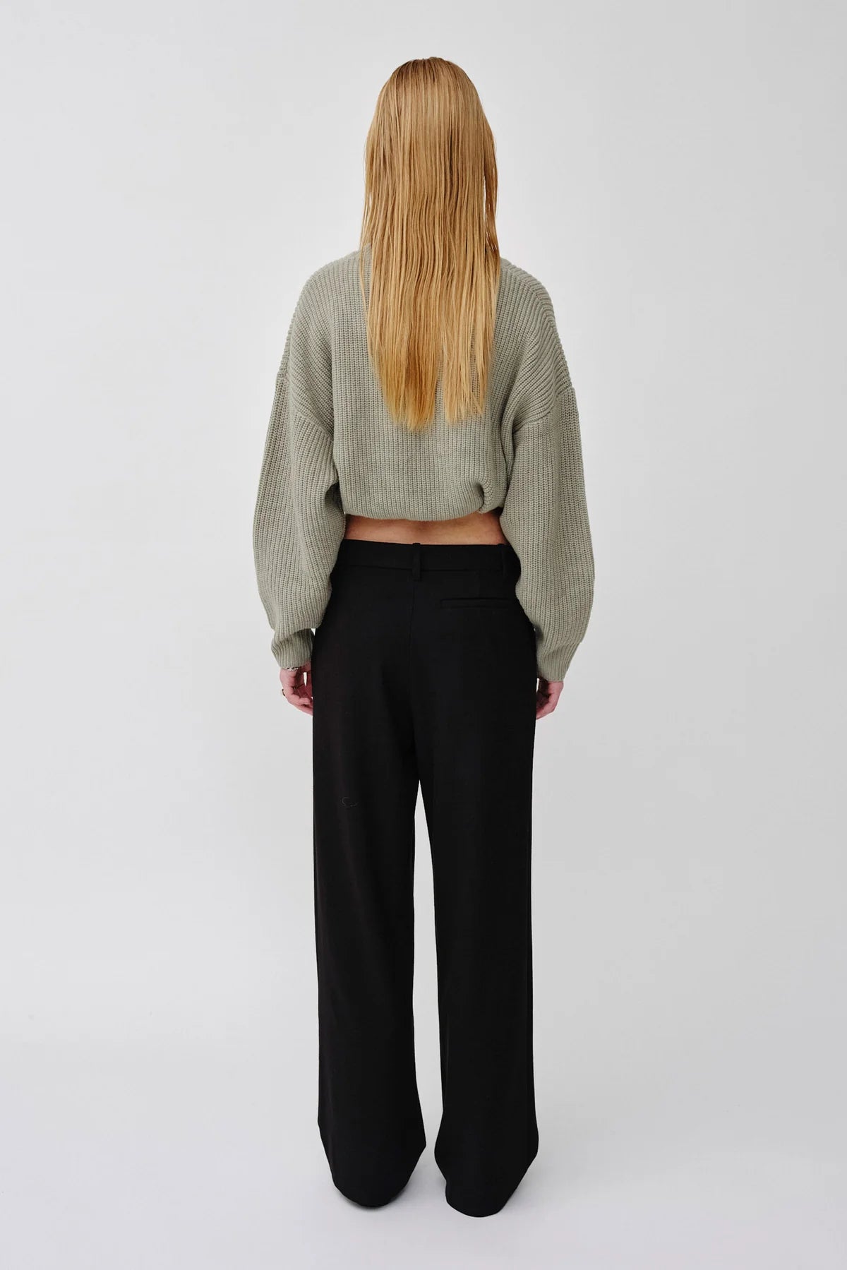 Camille wide-legged suiting pants in black