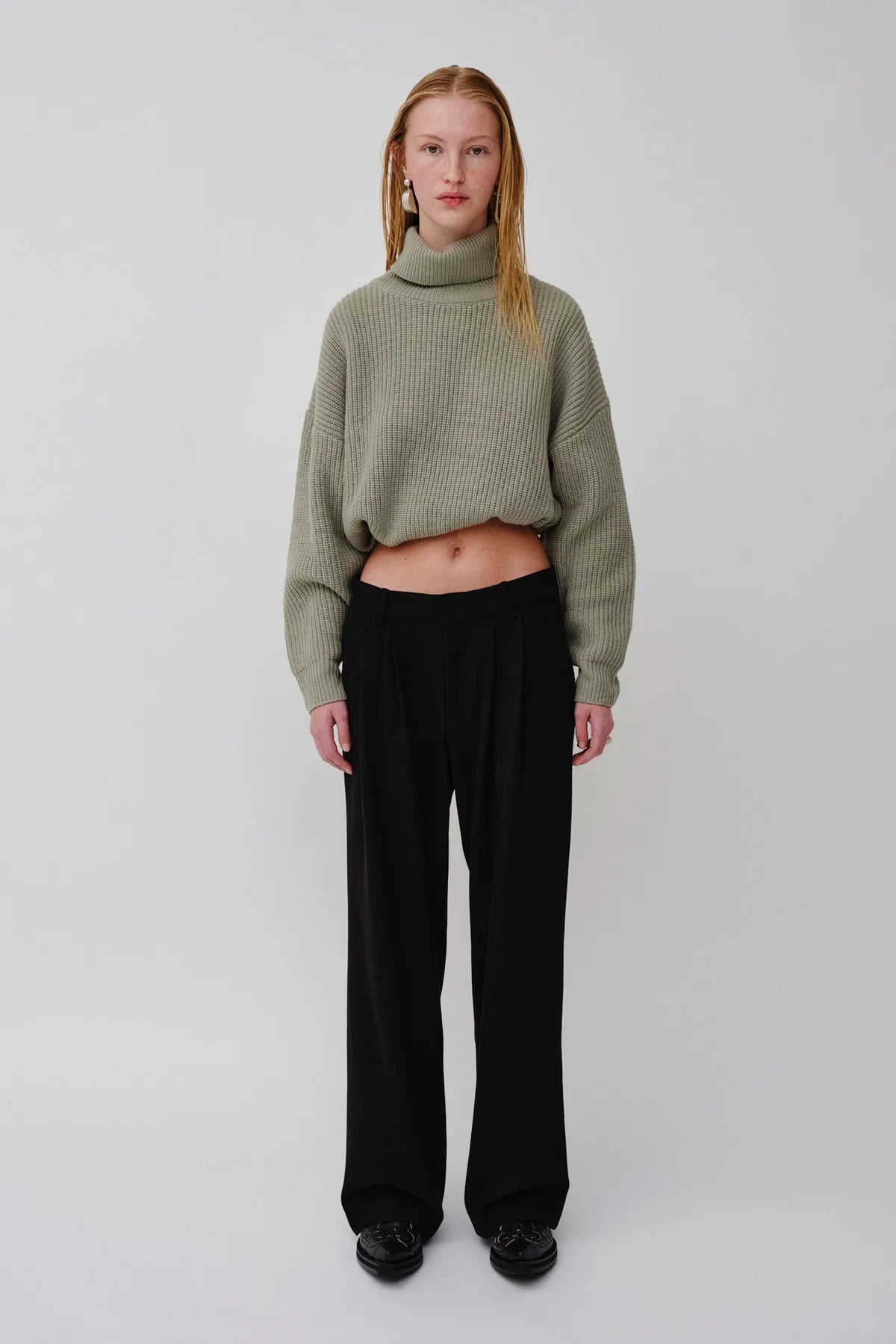 Camille wide-legged suiting pants in black