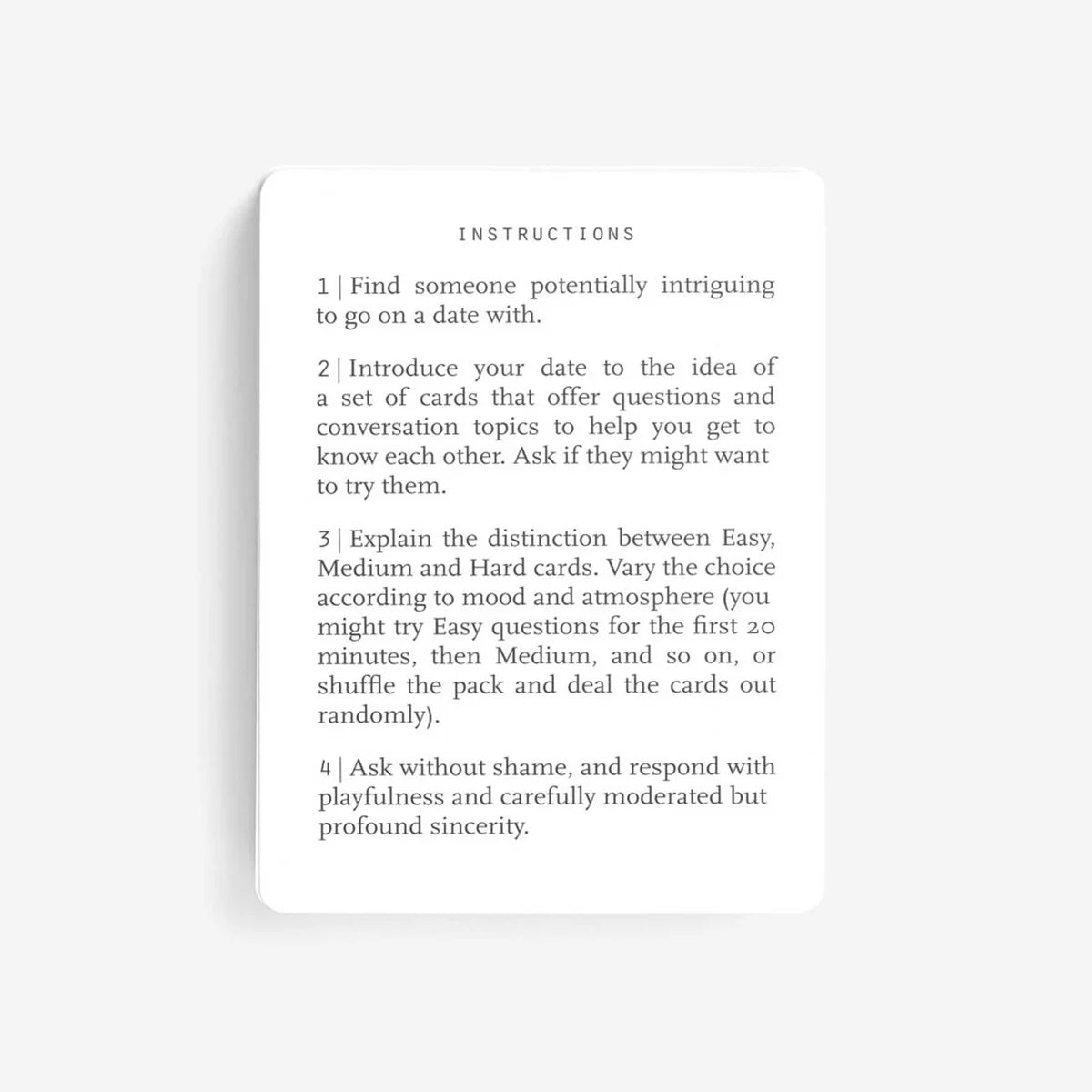 Dating cards by the school of life