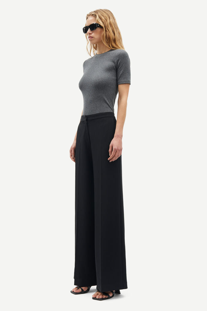 Collot wide leg trousers in black