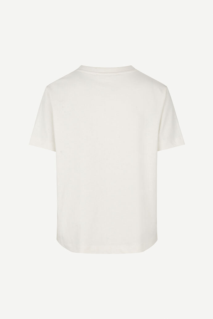 Boxy cotton t-shirt in clear cream