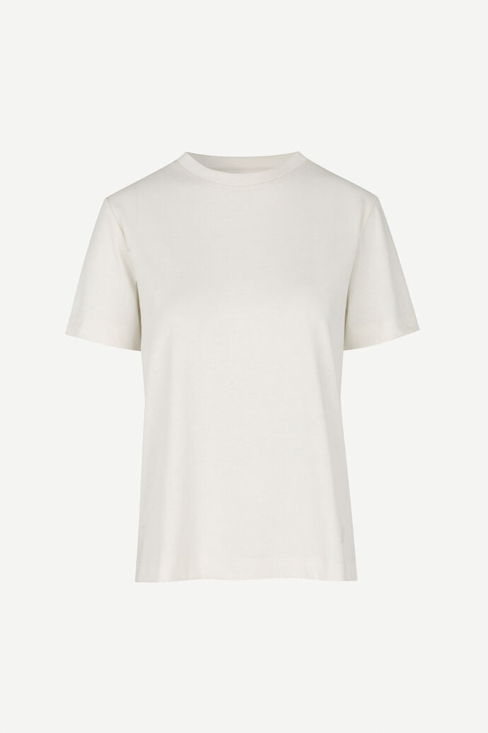 Boxy cotton t-shirt in clear cream