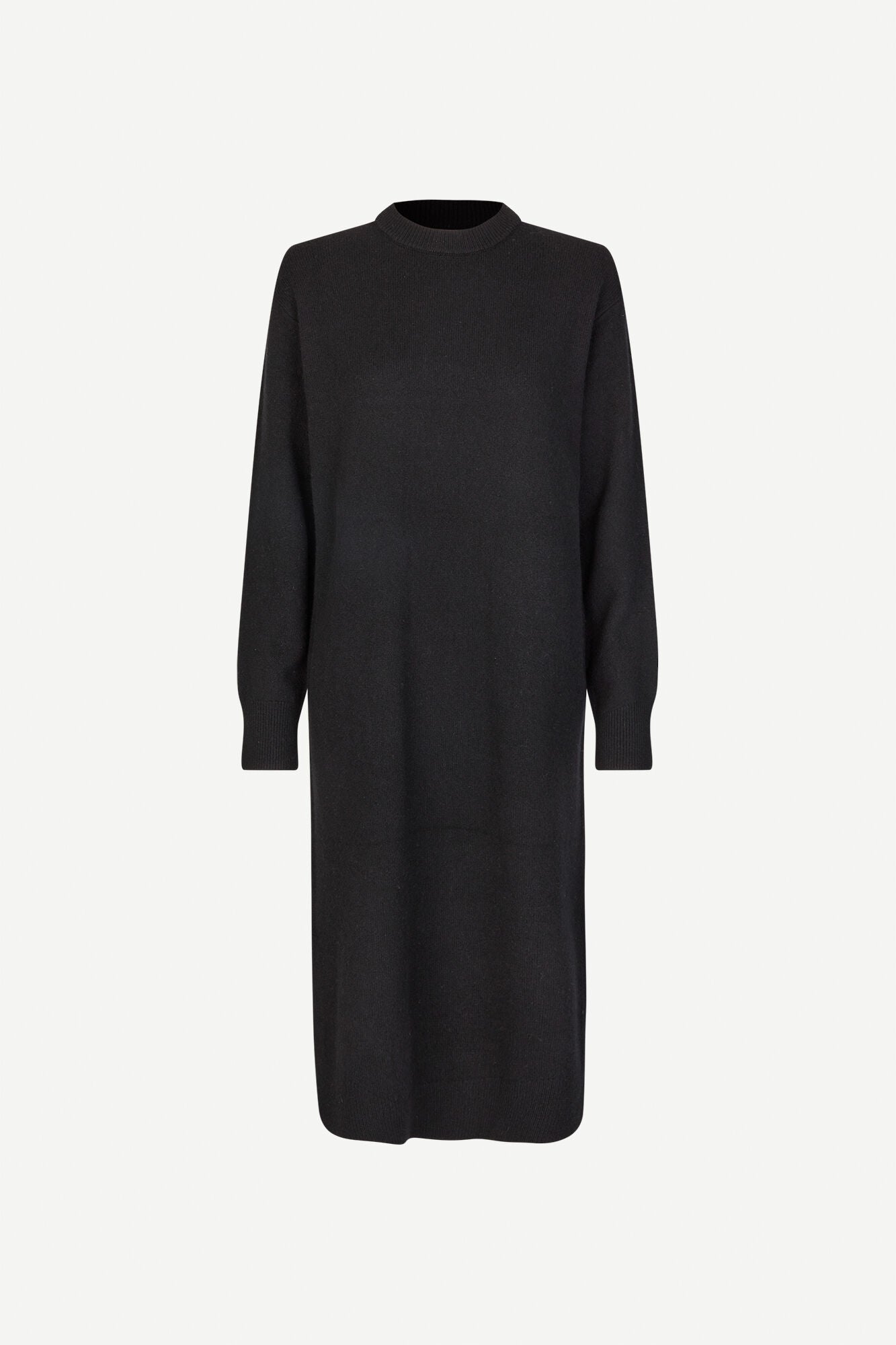 Merino wool dress in black
