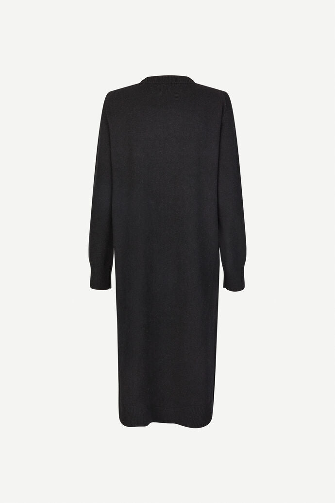 Merino wool dress in black