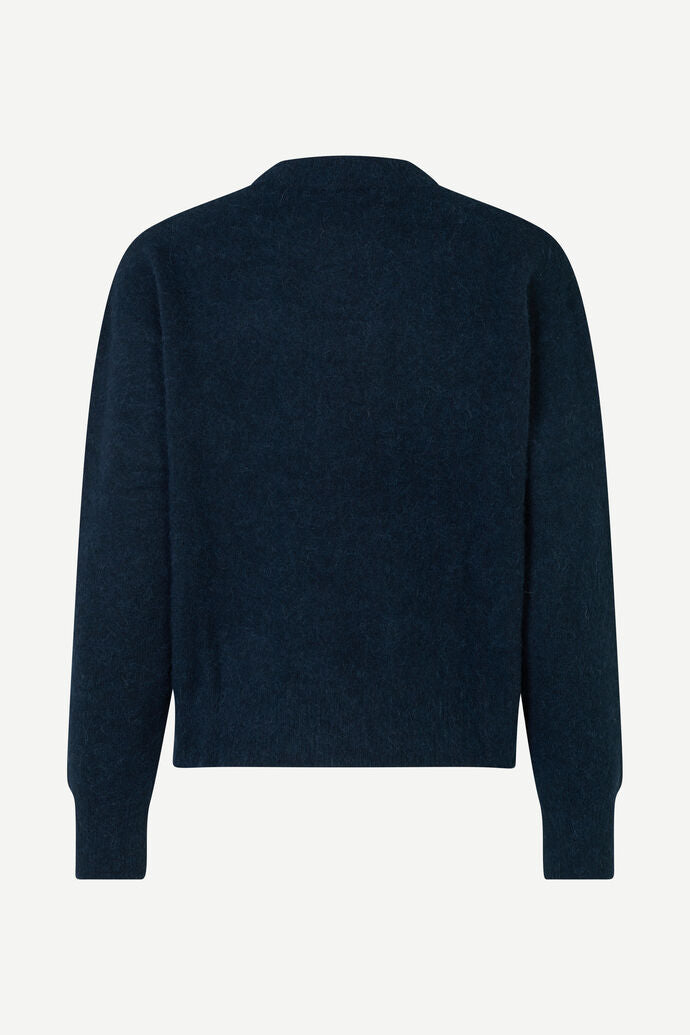 Anour knitted sweater in dark blue